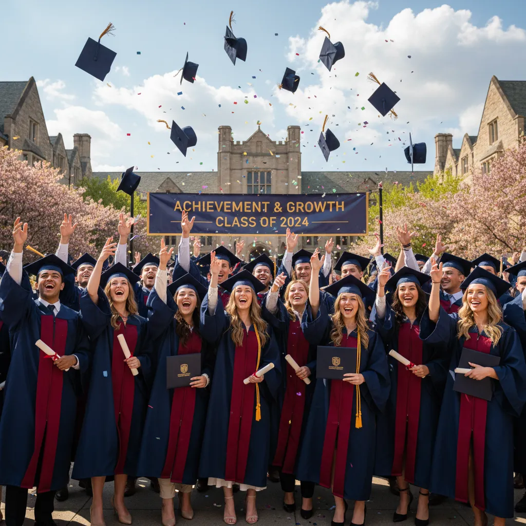 Students celebrating academic achievement and growth together