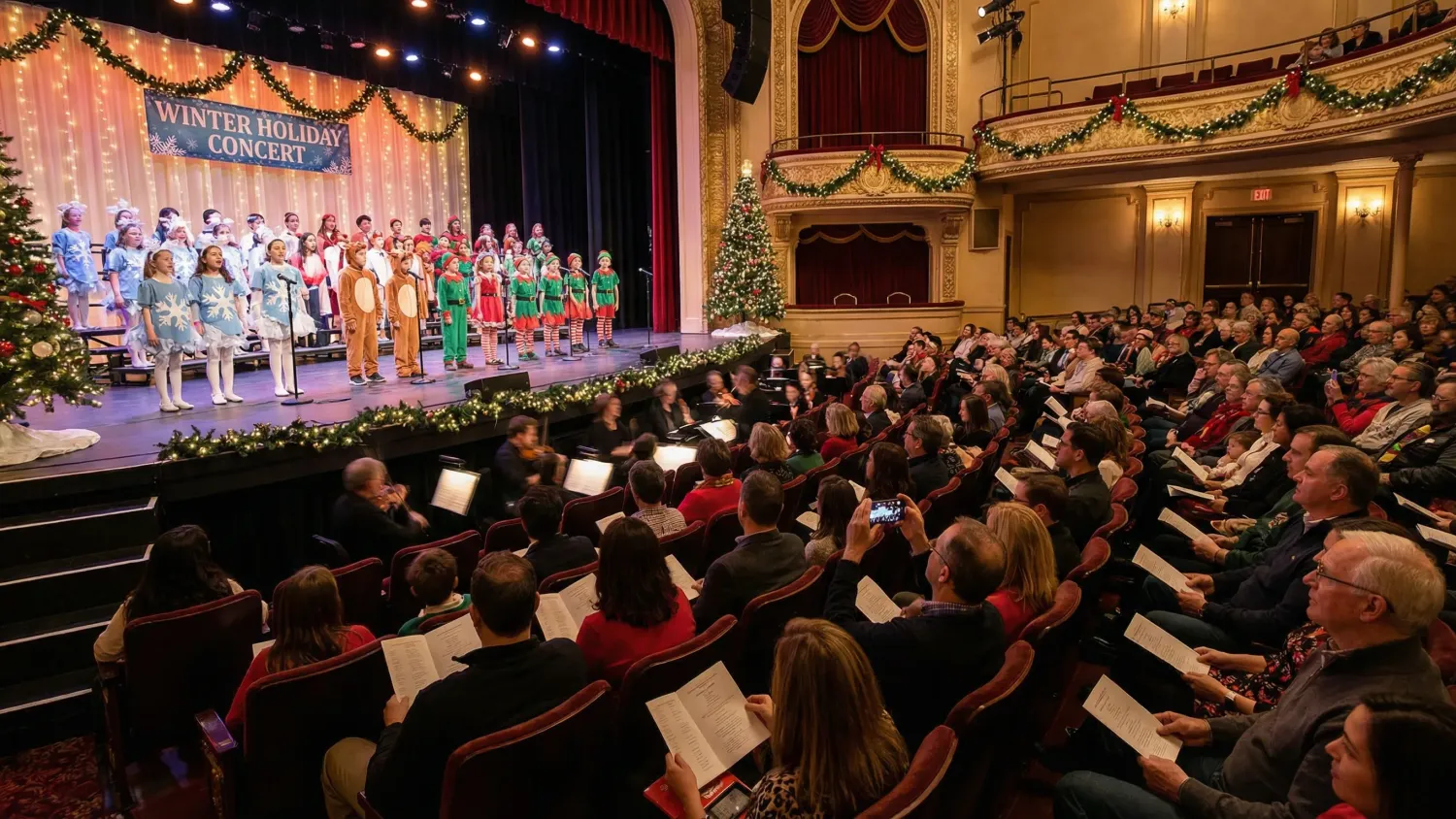 Holiday concert performance at Meridian School